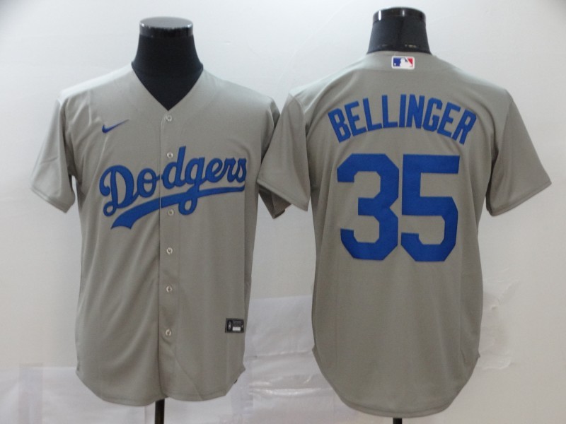Men's Los Angeles Dodgers Cody Bellinger #35 Gray Baseball Jersey